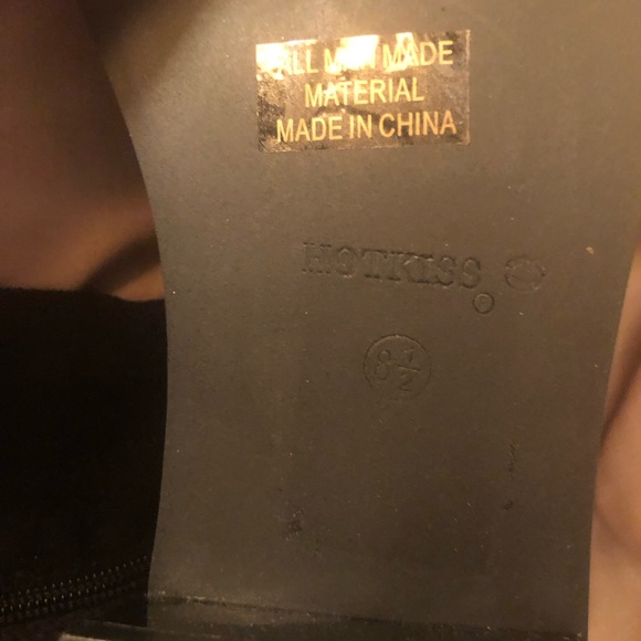 Women’s Hotkiss over the knee boots size 8.5, black faux suede/nylon 21” tall - Picture 10 of 10